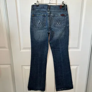 7 for All Mankind‎ Bootcut Jeans Women's Size 27 Mid Rise A Pocket Blue Denim thumbnail 2