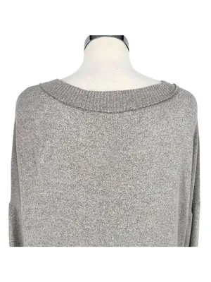 Altar'd State Gray Oversized V-Neck Knit Pullover Size Small Loungewear Cozycore thumbnail 6