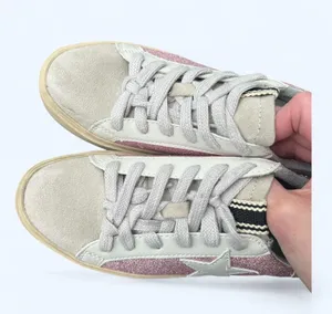 Shu Shop REBA White & Pink Sparkle Tennis Shoes Fashion Sneaker size 6.5 Glitter thumbnail 8