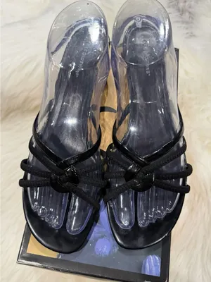 Predictions Women's 9.5 Black Strappy Kitten Heel Sandals Y2K 62333-04 Jubilee thumbnail 1