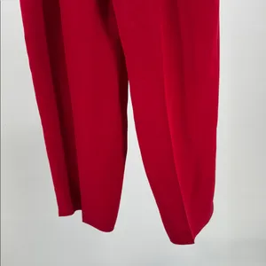 Chaus Red Women's 100% silk pants office 10 holiday professional party casual thumbnail 5