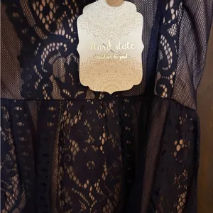 Altar’d State navy blue lacy dress Medium NWT thumbnail 3