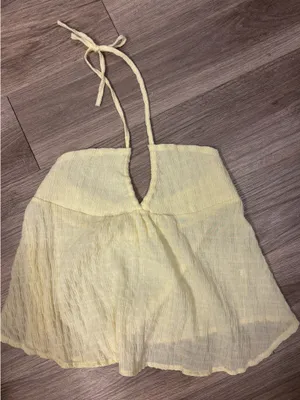 Yellow Halter Tank Top Size M thumbnail 1