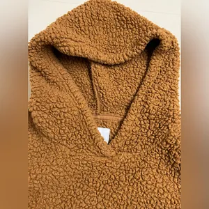 American Eagle AE Brown Sherpa Pullover Hoodie - Size XS - VGUC thumbnail 3