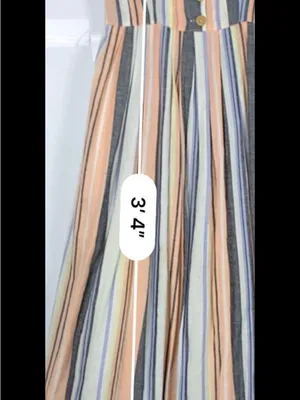Free People Lilah Midi Dress S Striped Cotton Autumn Wedding Guest Boho thumbnail 7