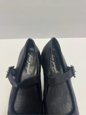 Free People Women's Rumor Diamanté Mary Jane Loafers Leather Size 9 thumbnail 3