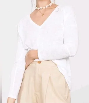 Rails White Aden Linen Blend Sheer Lightweight Long Sleeve Top‎ NWT size xs thumbnail 1