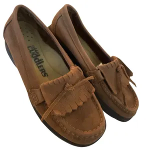 Y2K Cobbie Cuddlers Dark Brown‎ Suede Preppy Comfort Loafers Minimalist 5.5W thumbnail 1
