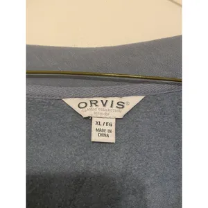 Women's Orvis Classic Collection Royal Blue Fleece V-Neck Sweatshirt‎ Size XL thumbnail 3