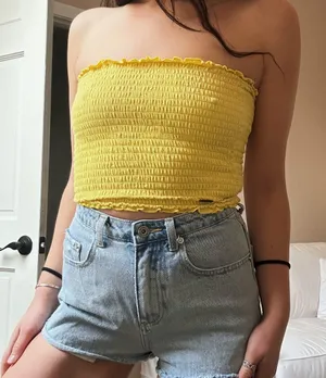 Hollister Yellow Tube Top thumbnail 3