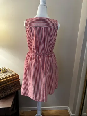 Monteau Dress Women’s Size M Red and White Striped Tie-Neck Top thumbnail 7