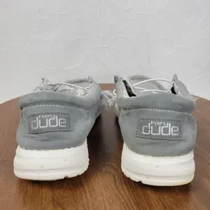 Hey Dude Womens Wally Shoes‎ 7 Sparkling Grey Lace Up Light-Weight Flat Loafers thumbnail 11