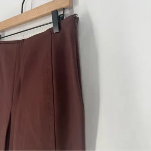 Escada Chocolate Brown Stretch‎ Cotton Mid Rise Crop Flare Pant Size 8 thumbnail 3