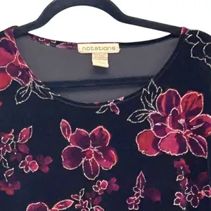 Notations Vintage‎ Velvet Top Black L thumbnail 3