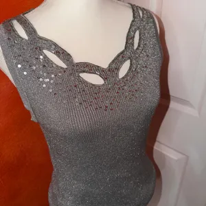 Once 1 Again Blouse Gray Size L thumbnail 2