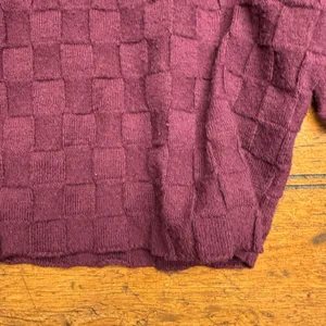 La Hearts Mock‎ Neck Cropped Top Long Sleeve Womens S Burgundy thumbnail 2