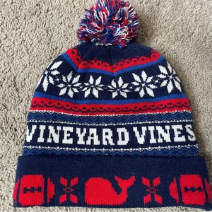 Vineyard Vines Tailgate Pom Pom‎ Knit Beanie unisex one size thumbnail 4