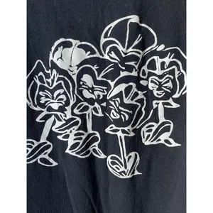 Alice in Wonderland Flowers Black Graphic Tee thumbnail 2