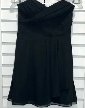 Imperfect‎ NWT hoco dress Express black sweetheart neckline flowy mesh 0 classic thumbnail 1