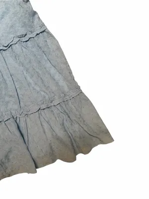 NWT Storia Light Blue Eyelet Tiered Mini Dress Small thumbnail 2