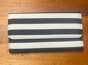 Kut from the Kloth Black and White Striped Wallet thumbnail 1