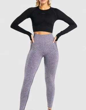Gymshark Flex Sports Long Sleeve Crop Top Black thumbnail 4