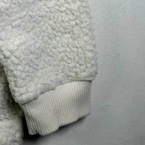 Aerie Women’s Dream Fleece Sherpa Half Zip Pullover Cream Cozy Minimalist Sz M thumbnail 7