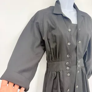Vintage D.Frank Jacket Dress Sz 6 90s Quiet Luxury Corpcore Double Breasted USA thumbnail 3