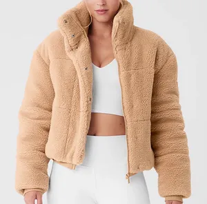 Alo Yoga Sherpa Snow Angel Puffer Camel M thumbnail 1
