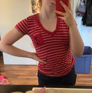 red and white striped anchor shirt thumbnail 1