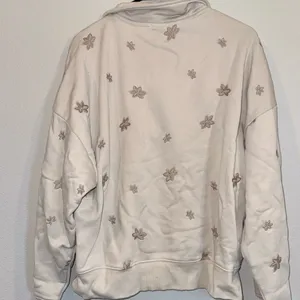 Elevated Faith Floral Half Zip Sweatshirt L Cream Cropped Cozy thumbnail 12