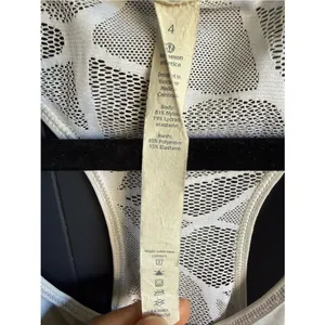 Lululemon Goal Crusher Tank w/ Patterned Mesh Back, Size 4, White, VGUC thumbnail 4