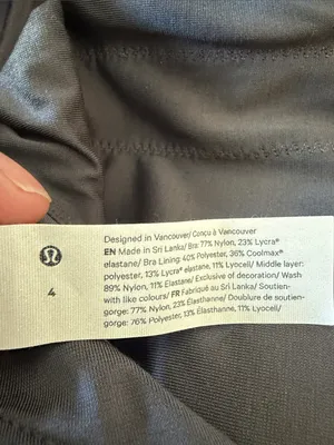 lululemon athletica wonder train‎ long line Sports Bra - Charcoal Tie-Dye 4 thumbnail 4