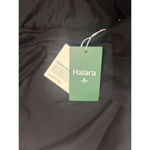 Halara Black Softly Zero Airy Backless Twisted Flare Low Support Dance Large NEW thumbnail 6