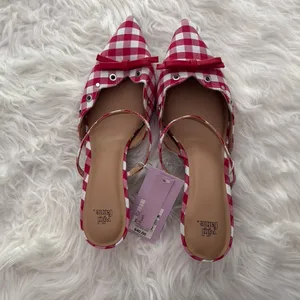 Wild Fable Red Gingham Bow Kitten Heels Size 8.5 thumbnail 6
