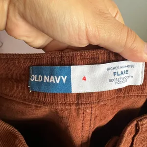Old Navy Brown Corduroy Pants Womens Size 4‎ Higher High Rise Flare 70s Retro thumbnail 6