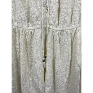 American Eagle Ivory Lace Dress L Lace Up Cottagecore Festival Mini thumbnail 5