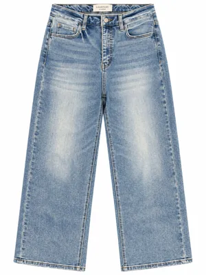 Lovervet by Vervet Jeans 30 High Rise Cropped Wide Leg Light Wash Denim thumbnail 1