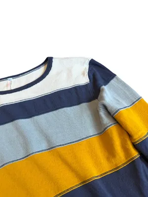 Free People Movement Navy Mustard Colorblock Long Top Shirt Swing Medium Women's thumbnail 5