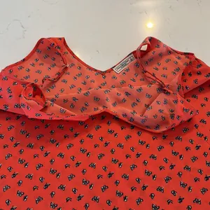 Abercrombie and Fitch Orange Butterfly Print Cami Tank Top Size Small thumbnail 3