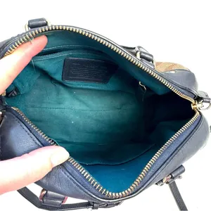 Coach Blue Varsity Stripe Mini Bennet Satchel Bag Purse Crossbody thumbnail 11