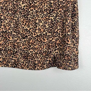 Primark Cheetah Print Mini Skirt Brown Tan Animal‎ Pattern Size 12 thumbnail 3
