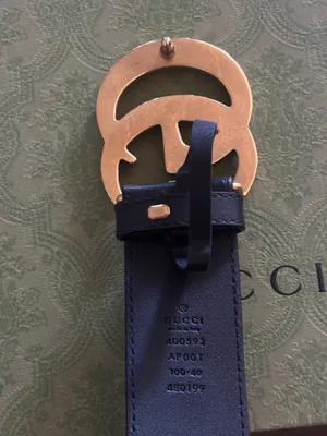 Gucci GG Marmont Belt Black Leather Gold Buckle, Authentic Used Once But Like New Made in Italy, Retail Price $590 Plus Taxes, Come With Box and Dust Bag Size 100/40 thumbnail 4