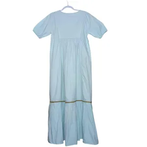 Ex Voto Embroidered Maxi Dress SMALL Hayes in Whispering Blue NEW NWT thumbnail 3
