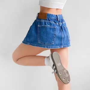 Free People We The Free Denim Micro Mini Skort in Black Wash Sz 31 New With Tags thumbnail 9