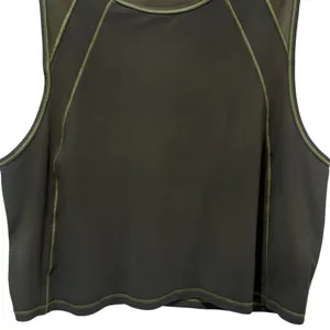 LuLuLemon Olive Green Mesh Detail Athletic Tennis Pickleball‎ Crop Tank Size S/M thumbnail 4
