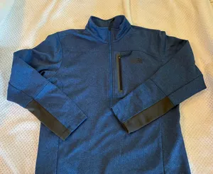 Men’s North Face Quarter-Zip Blue Pullover Size Large thumbnail 3