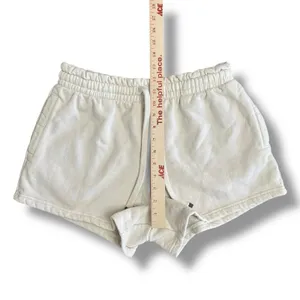 Talentless 100% Cotton Fleece Lounge Shorts Women’s Medium Cream Off White‎ thumbnail 4