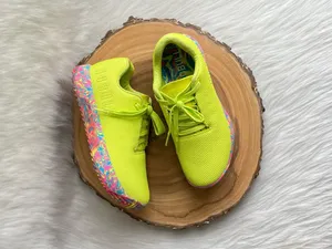 NOBULL Neon Yellow Sneakers with Multicolor Sole thumbnail 9