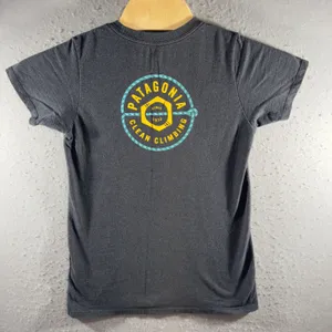 3114 | Patagonia Clean Climbing Graphic Tee Forge Grey Womens XS thumbnail 2